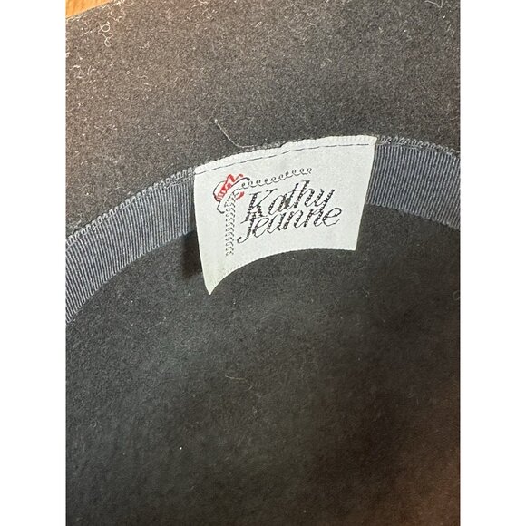 Vintage Hats In The Belfry Kathy Jeanne Wide Brimmed Felt Wool Hat Black USA OS main image 7